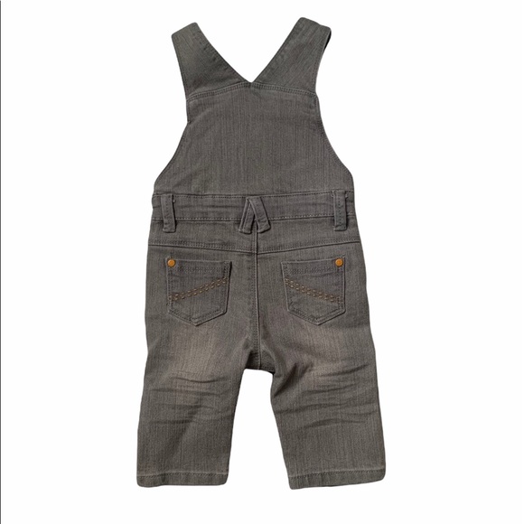 Lined Gray Denim Overalls - Picture 2 of 6